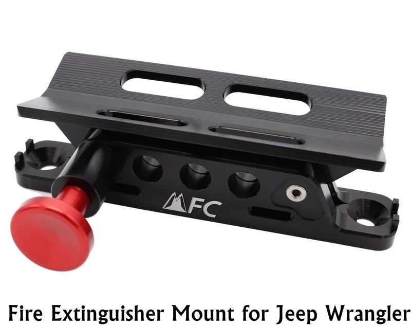 MFC Adjustable Roll Bar Fire Extinguisher Holder Mount with 4 Clamps Compatible with for Jeep Wrangler Gladiator UTV Polaris RZR Ranger Ford Bronco, Aluminum-1-year Warranty - Image 4